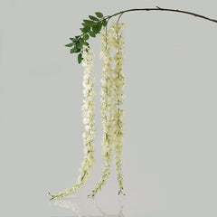 Ramo di Glicine bianco cadente XL : fiori artificiali di alta qualità - 215035,10