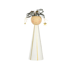 Angelo in metallo con stelline – H38 cm