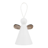 Angelo da appendere in ceramica bianca con ali argento - 4990315-ali