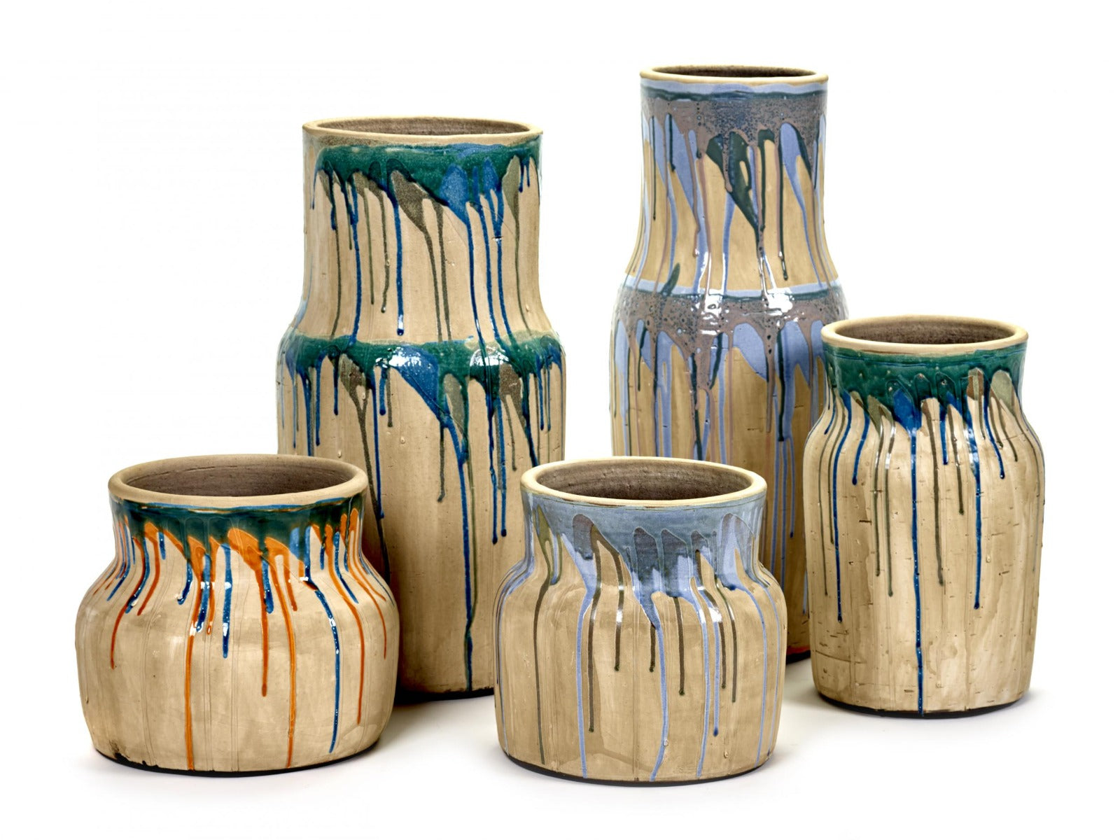 Vaso di terracotta Drops Alto Blu: vasi design Serax - B4917541