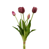 Bouquet tulipani porpora Real Touch H40 | Fiori artificiali di qualità - 214959,46