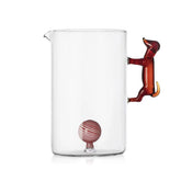 Dogs Caraffa Bassotto con Pallina in Vetro Borosilicato Ichendorf Milano