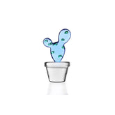 Fermacarte in vetro Borosilicato Cactus Blu Collezione Desert Plant Ichendorf Milano - 09352111