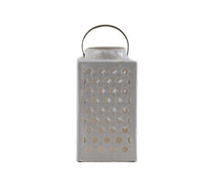 Fenice Square: lanterne portacandele bianche in cemento EDG - 012672,10