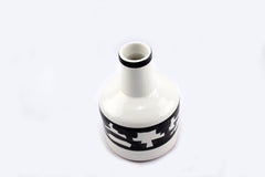 Vaso bianco nero ceramica Madoura: vasi design Pomax - 28798