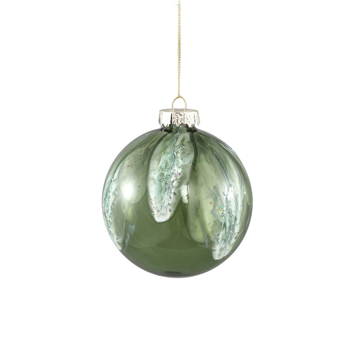 Pallina di Natale Moss in vetro soffiato Ø 10 - 703627
