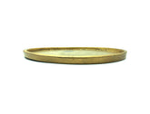 Piatto portacandele in legno oro - 640288