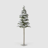 Pino West Tronco Lungo Innevato H230 cm con Base in Metallo EDG - 683427