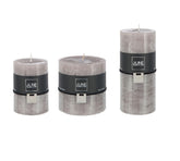 Candela grigio tortora cilindrica: candele di cera colorate J Line - CONFIG0020