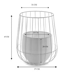 Serax - Vaso In Cesto di Ferro Nero H45 X D37 Cm - B7217052