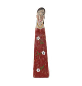 Statuetta donna in poliresina con abito rosso : Statuette divertenti raffiguranti persone - 2201402