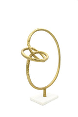 Statua anello con nodo su base in marmo - 97058