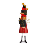 Santa Claus in Metallo con Pacchi Regalo - 1236323