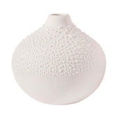 Vaso Beaded White H6,5 | Vasi di design in Gres smaltato - 4914378