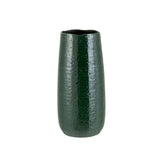 Vaso Motivo H40 : vaso alto in ceramica smaltata di colore verde - 3320