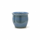 Vaso Cachepot Bombato in Terracotta Azzurra H24 D30 EDG Enzo De Gasperi