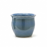 Vaso Cachepot Bombato in Terracotta Azzurra H32 D38 EDG Enzo De Gasperi