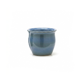 Vaso Cachepot Bombato in Terracotta Azzurra H20 D23 EDG Enzo De Gasperi