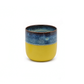Vaso Cachepot Nuance Rotondo Giallo/Blu H16 D17 Cm – EDG Enzo De Gasperi