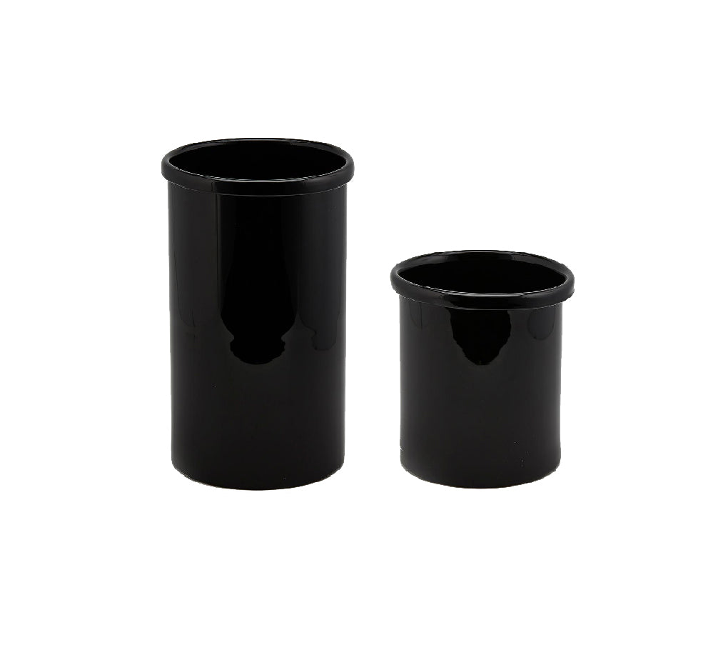 Vaso Nida : Vasi di design in vetro nero - CONFIG0194