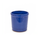 Vaso Glaze Cilindro H18 D18 Blu EDG | Cachepot in Ceramica Smaltata