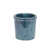 Vaso Glaze Cilindro H18 D18 Turchese EDG | Cachepot in Ceramica Smaltata