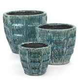 Blue | Vaso in ceramica motivo a rettangoli - CONFIG0357