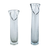 Vaso Lovela Grey | Vaso in vetro massiccio grigio bordo aperto irregolare - CONFIG0394
