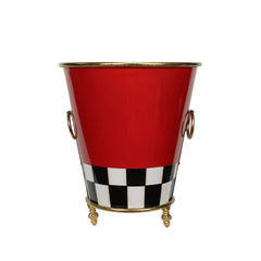 Vaso Scacchi in Metallo H32 D29 cm