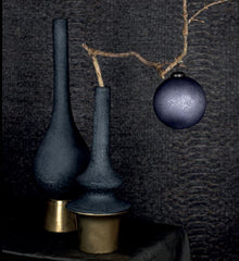 Vaso Diani Grey | Vaso in ceramica con base oro - CONFIG0307