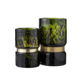Vaso Macchia Verde con Fascia Oro : Vasi di design in vetro - CONFIG0122
