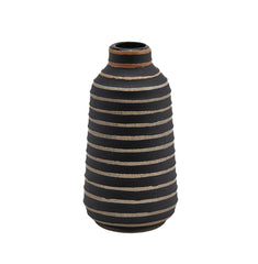 Vaso Righe Nero H28 : Vasi di design in vetro - 104919