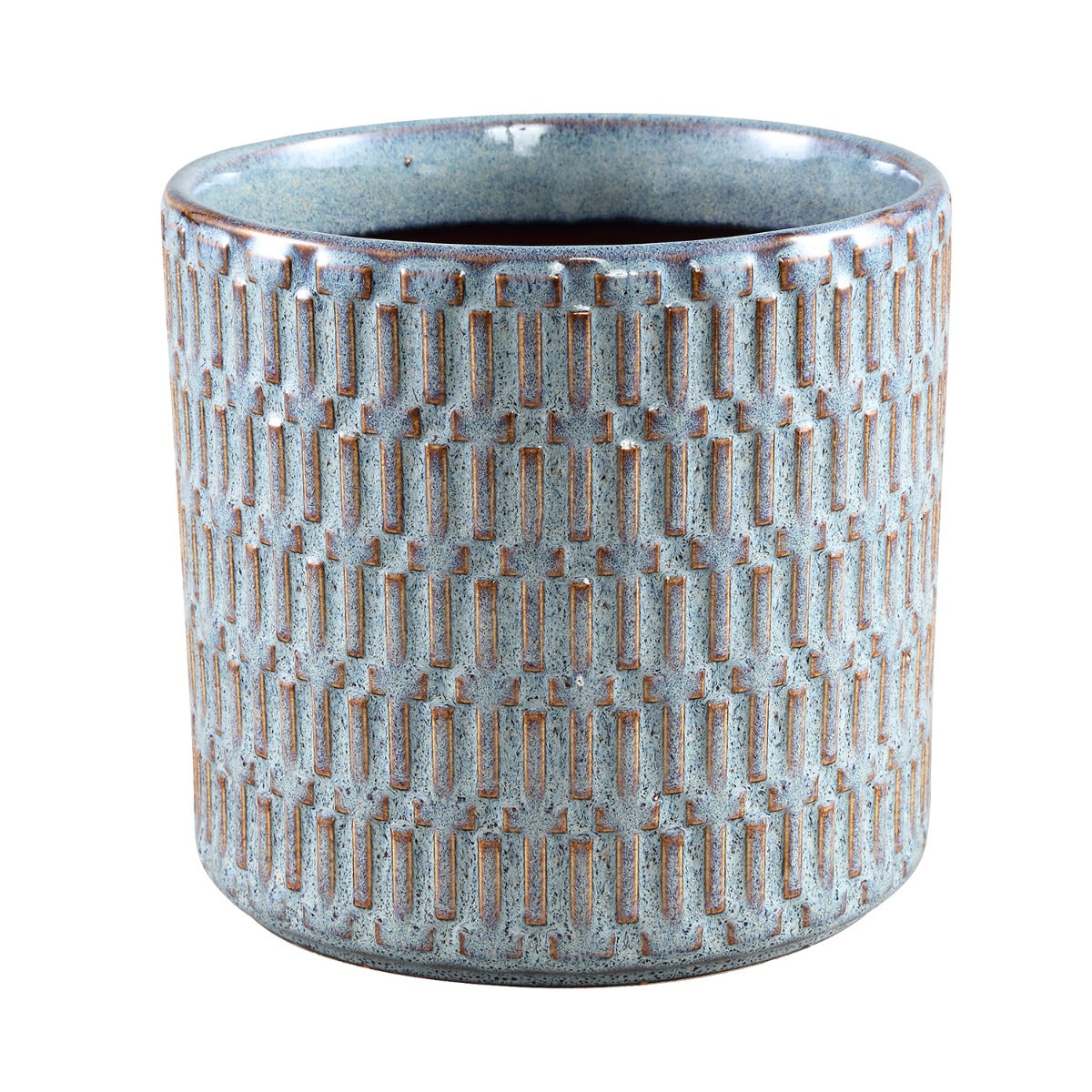 Vaso Tenzin Blue H16 | Vaso in ceramica smaltata blu - 700449