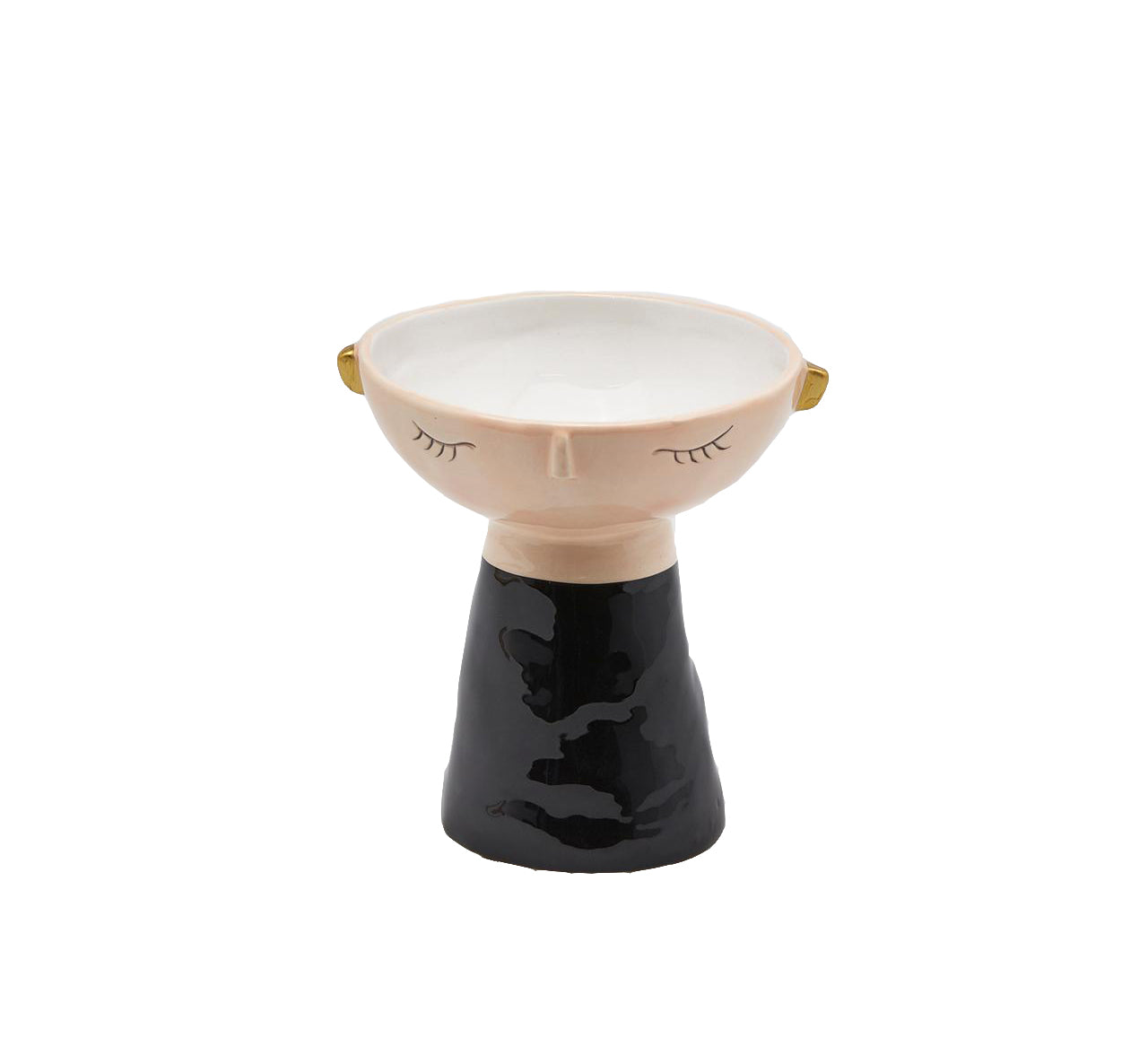 Vaso Faccia black and pink H13 D11 - 015496