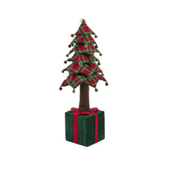 EDG Enzo De Gasperi Decoro Pino su Pacco H110 cm da Appendere Verde e Rosso