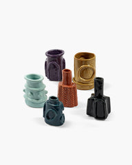 Mini Vaso Molly Marrone - Vaso monofiore in ceramica smaltata design Marie Michielssen per Serax