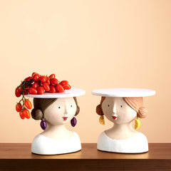 Alzata porta torta Lady Limoni| Alzatina per torte a forma di testa di donna - 2212925