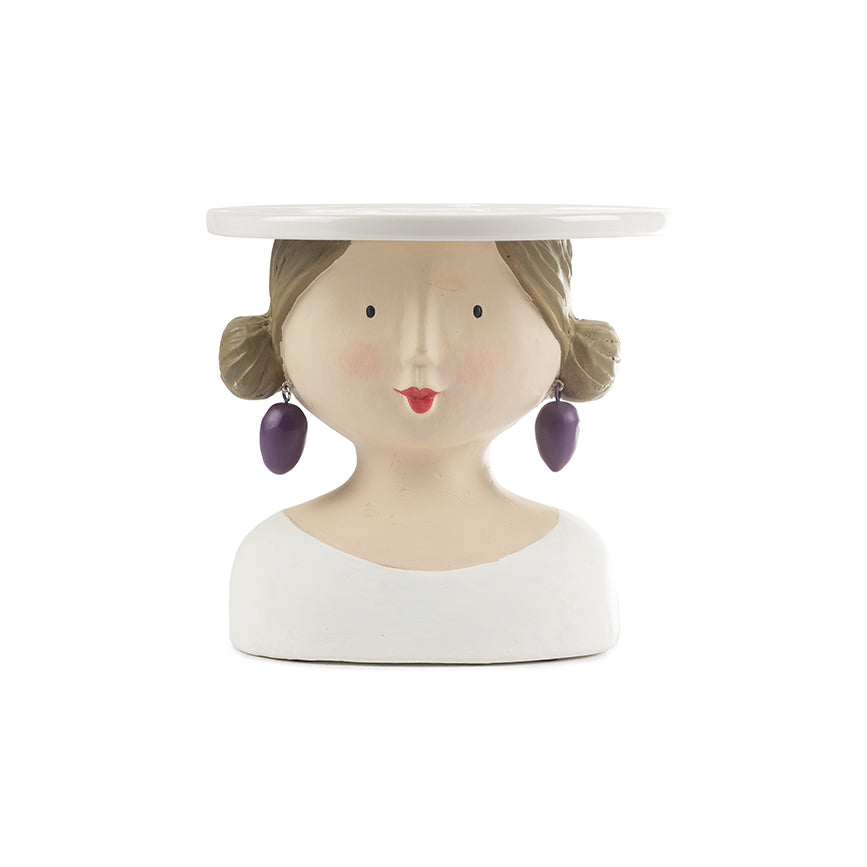 Alzata porta torta Lady Susine| Alzatina per torte a forma di testa di donna - 2212924