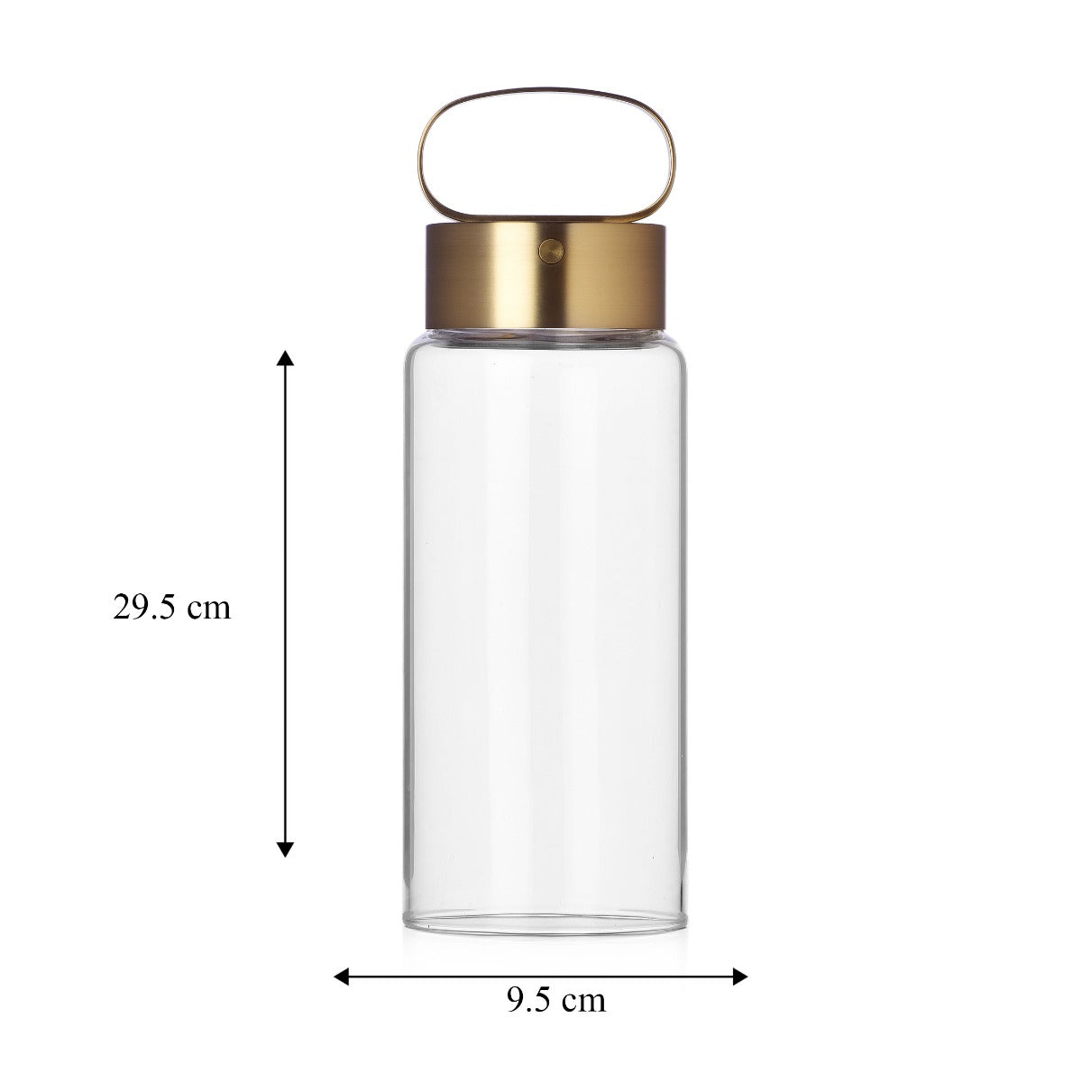 Lampada Ichendorf Andon Wireless &ndash; Vetro Trasparente e Alluminio Oro - 09390013