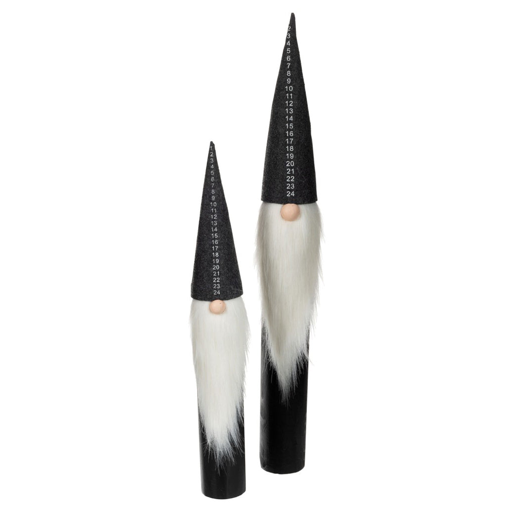 Babbo Natale in legno nero con barba bianca - CONFIG0225