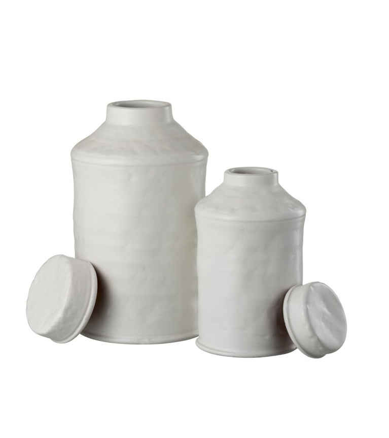 Barattolo di Terracotta Bianco  - CONFIG0005