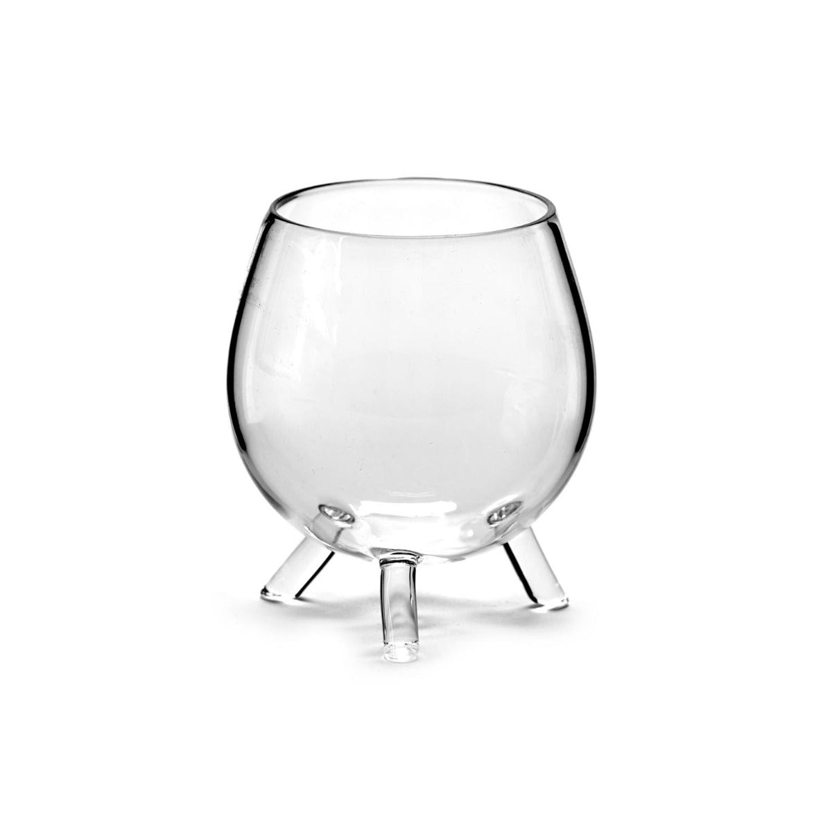 Bicchiere di vetro con treppiedi D8,5 X H9,5 | Bicchieri in vetro particolari - B0817801