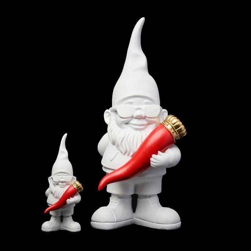 Statuetta In Poliresina Nano Bernardo Lucky Bianco H29 Cm - NANO291090