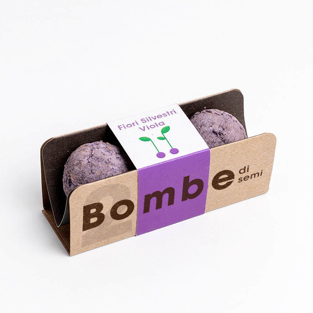Bombe di Biodiversità – Fiori Silvestri Viola | Semi Naturali e Sostenibili