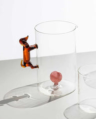 Dogs Caraffa Bassotto con Pallina in Vetro Borosilicato Ichendorf Milano