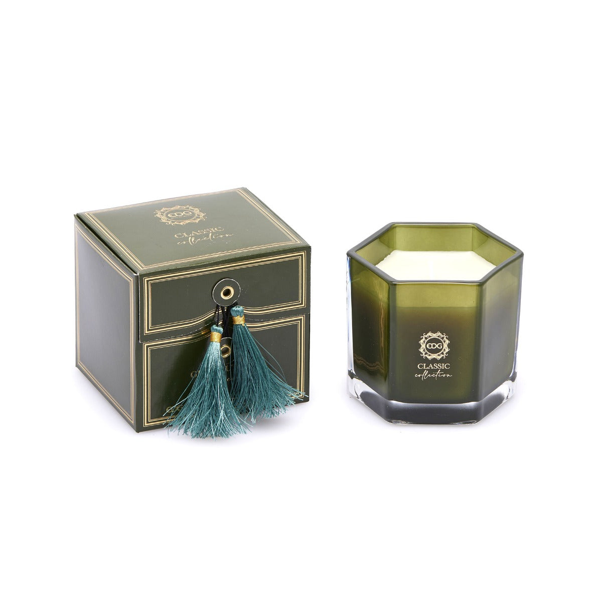 Candela Profumata Classic Green Utopia H8,5 EDG - Enzo De Gasperi - 6100072AGRU
