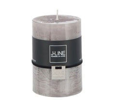 Candela grigio tortora cilindrica H10: candele di cera colorate J Line - 93328