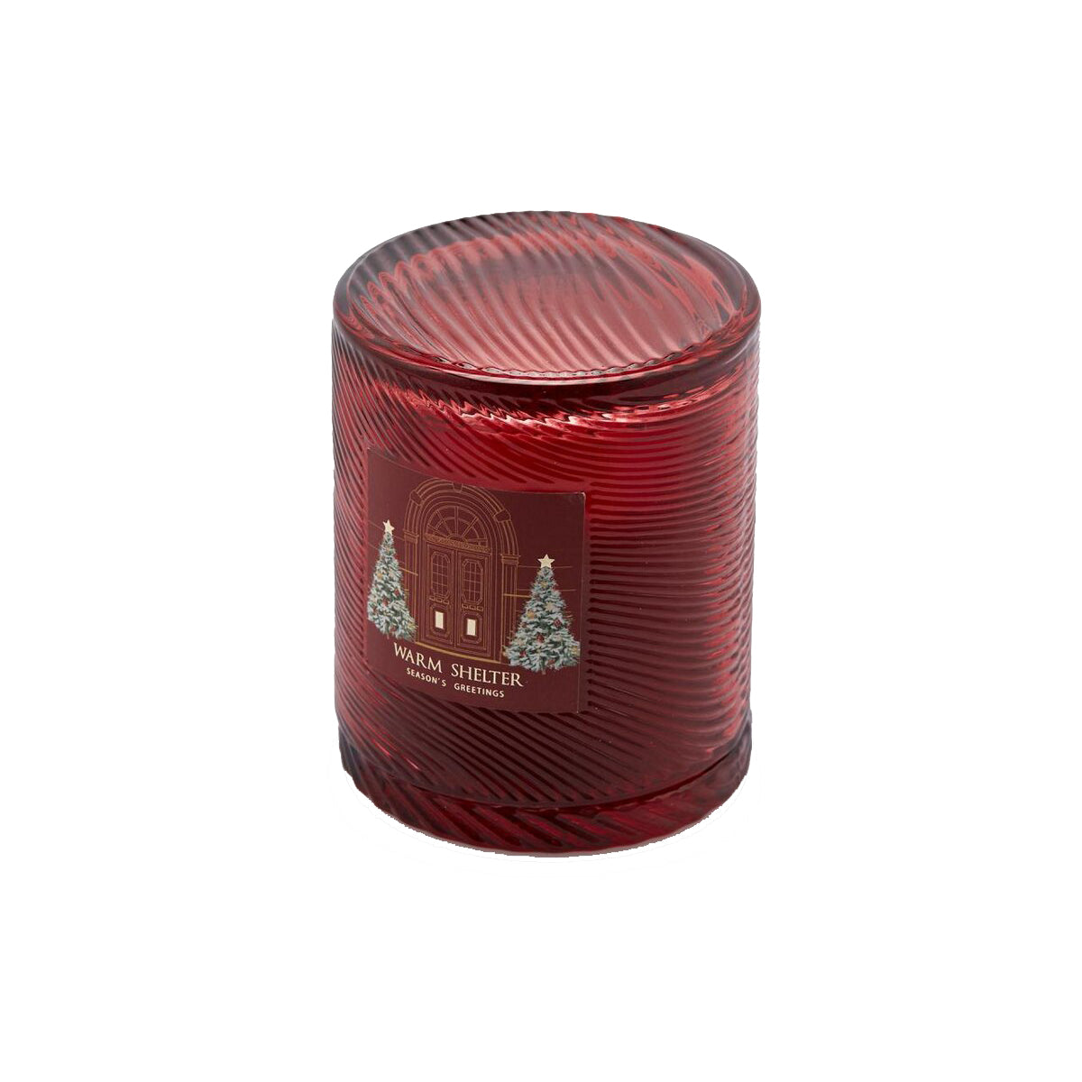 Candela Natalizia in Vetro con Coperchio al profumo di Frutti di Bosco - 614069,BR
