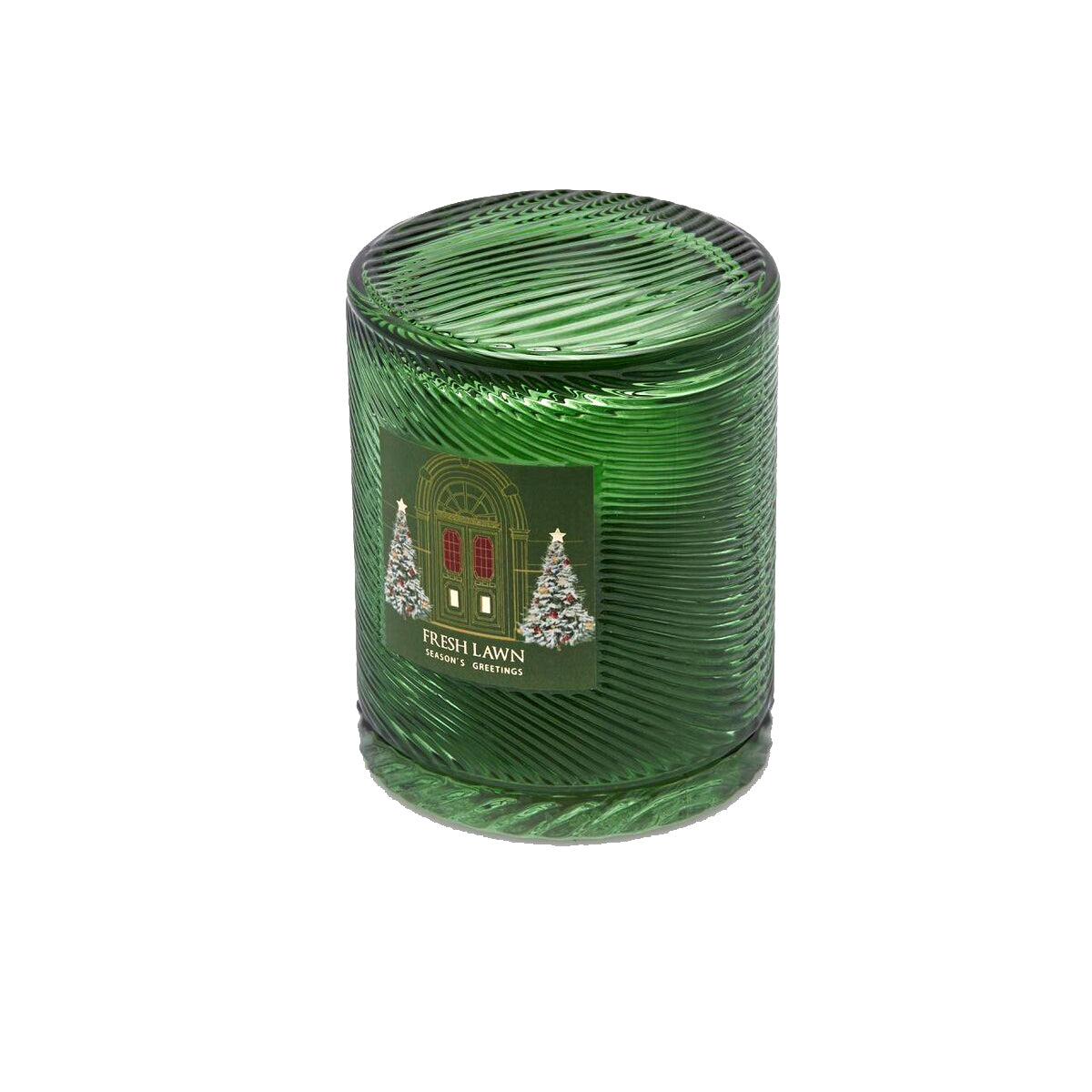 Candela natalizia in Vetro con Coperchio al profumo di Cedro - 614069,CE
