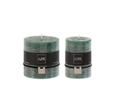 Candele verde scuro cilindriche : candele di cera colorate J Line - CONFIG0023